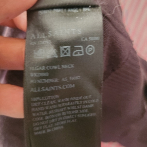 Allsaints Elgar Cowl Neck Sweater Size Small - Picture 8 of 8